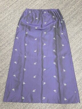 Vintage Charles David purple embroidered skirt purple with flowers 13/yo girl